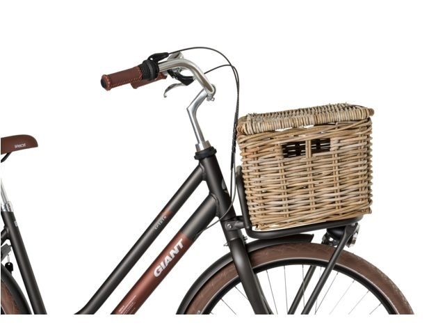 Rotan Fietsmand Met Klep Naturel