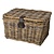 Rotan Fietsmand Met Klep Naturel