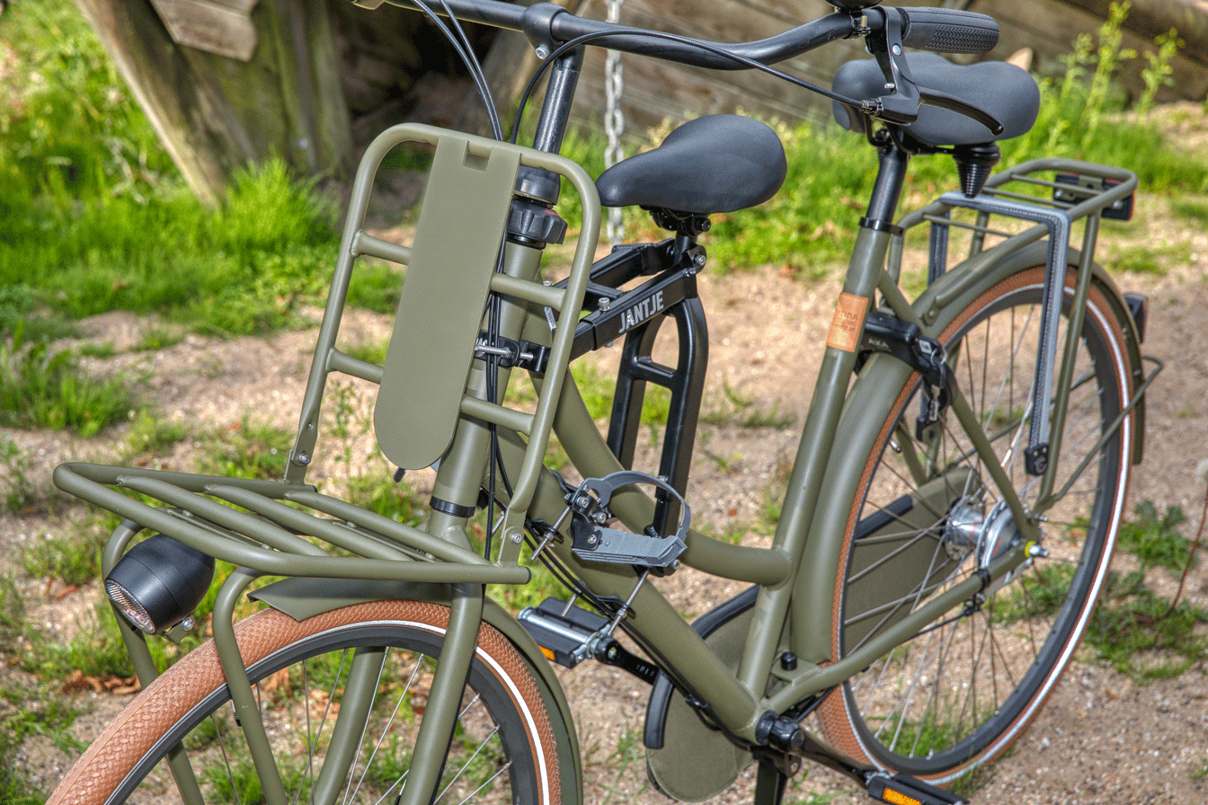 Zadel op buis Damesfiets Jantje en zijn Kornuiten
