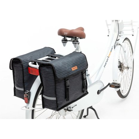 New Looxs Dubele  Fietstas/ Fietstas Fiori Double  Nomi Black New Looxs Dubele  Fietstas/ Fietstas Fiori Double  Nomi Black