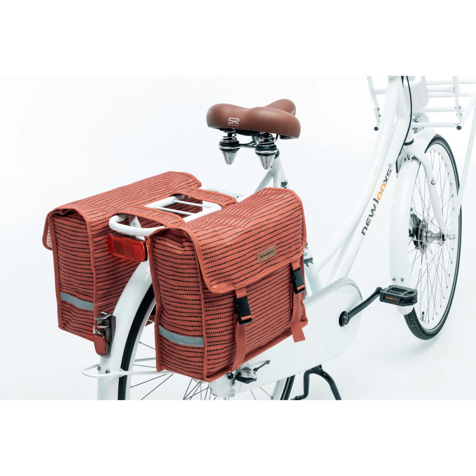 Dubele Fietstas/ Fietstas Fiori Double Nomi Red