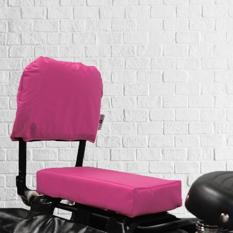 Flo en Zo Fietskussen Pakket Roze met rugleuning en voetsteuntjes