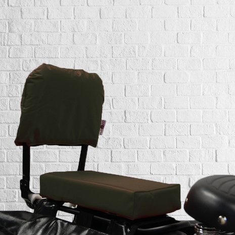 Flo en Zo Fietskussen Pakket Groen met rugleuning en voetsteuntjes Flo en Zo Fietskussen Pakket Groen met rugleuning en voetsteuntjes