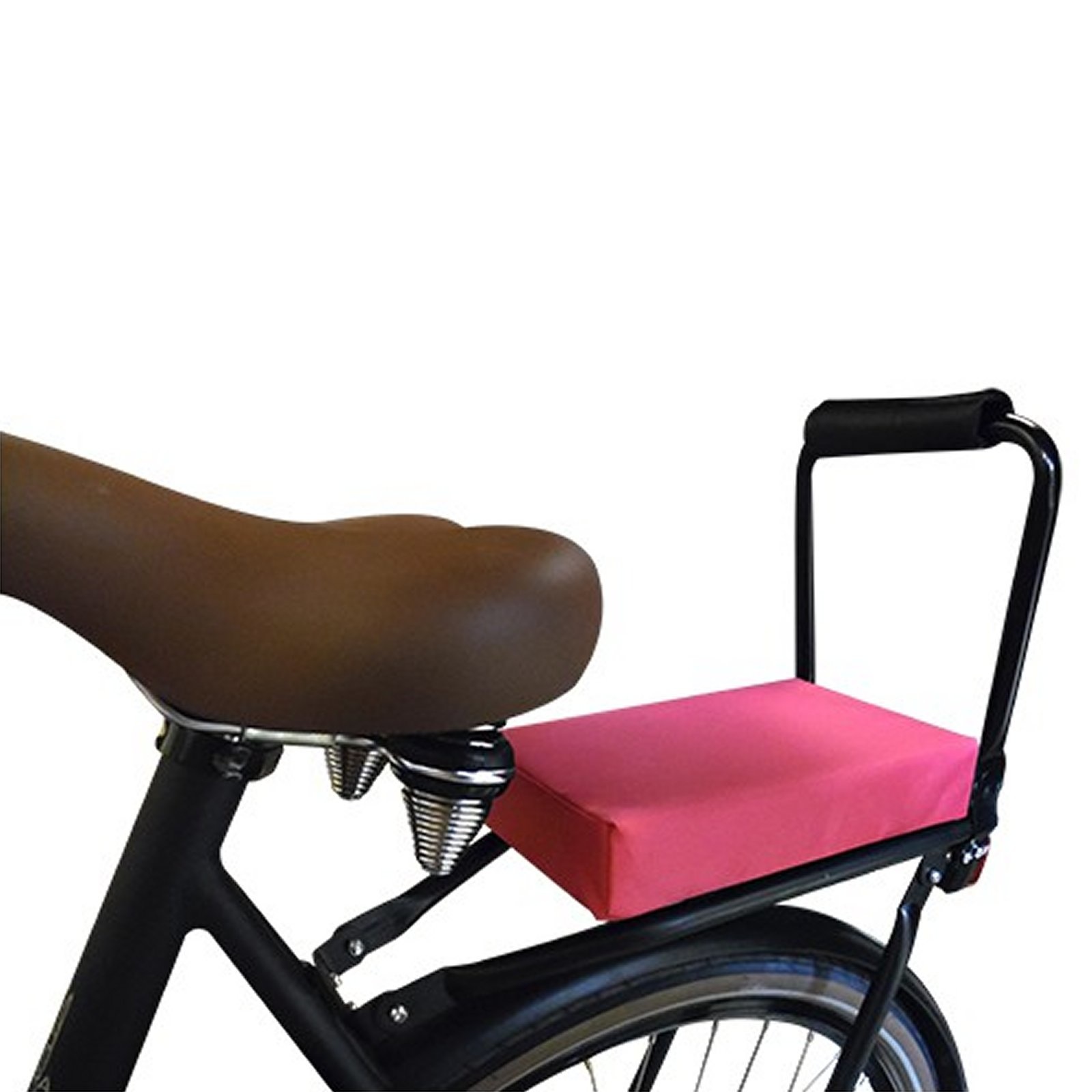 Fietskussen Pakket Roze met rugleuning en voetsteuntjes
