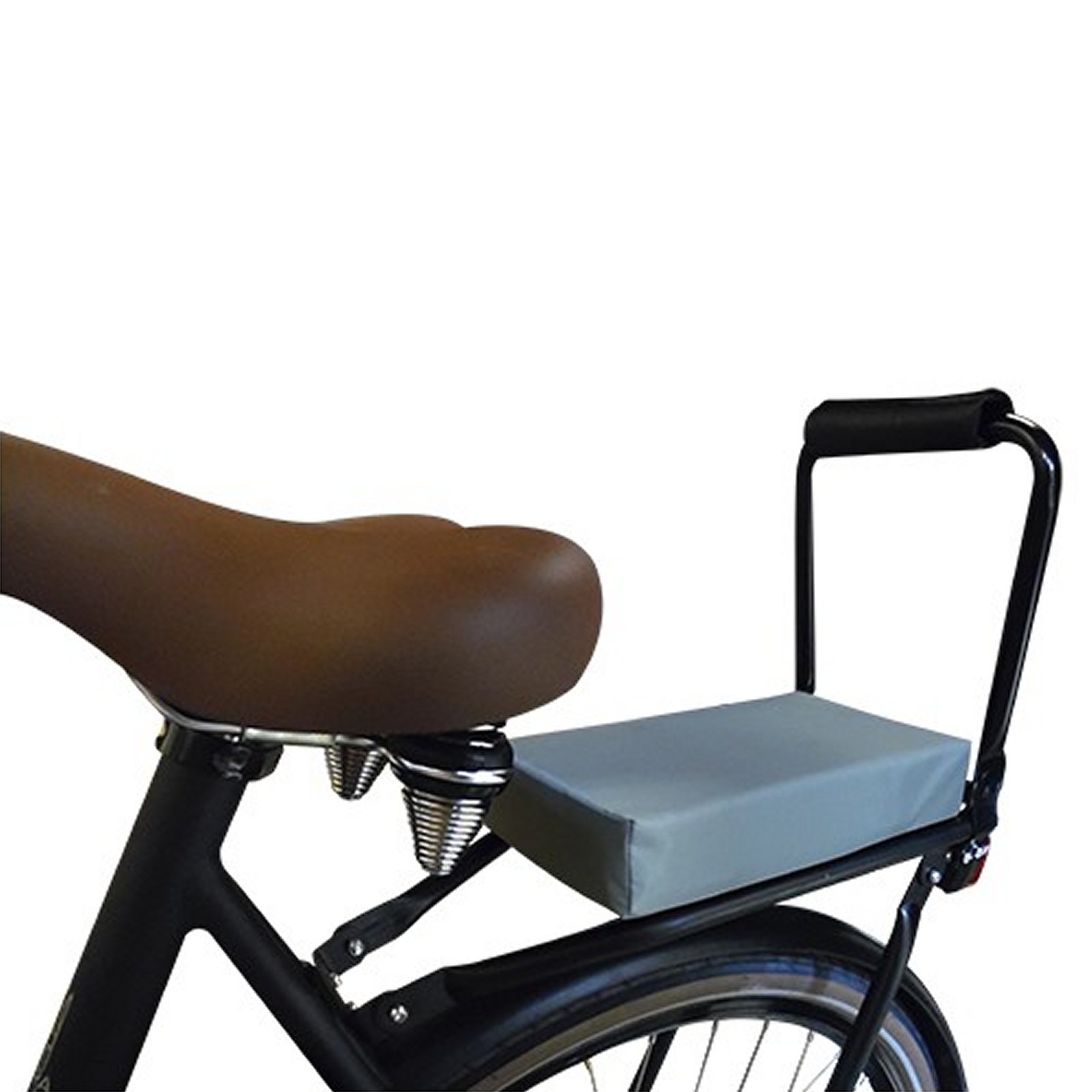 Fietskussen Pakket Grijs met rugleuning en voetsteuntjes
