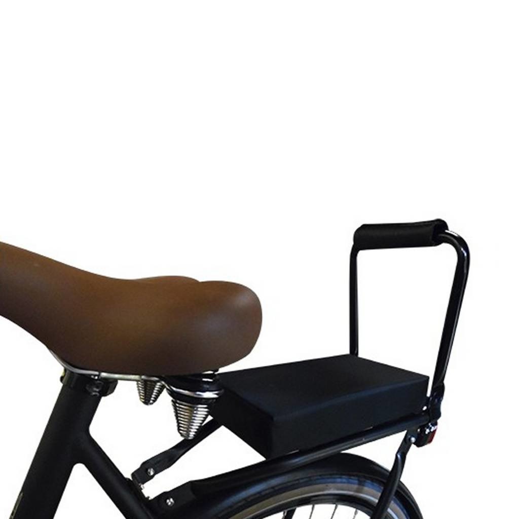 Fietskussen Pakket Zwart met rugleuning en voetsteuntjes