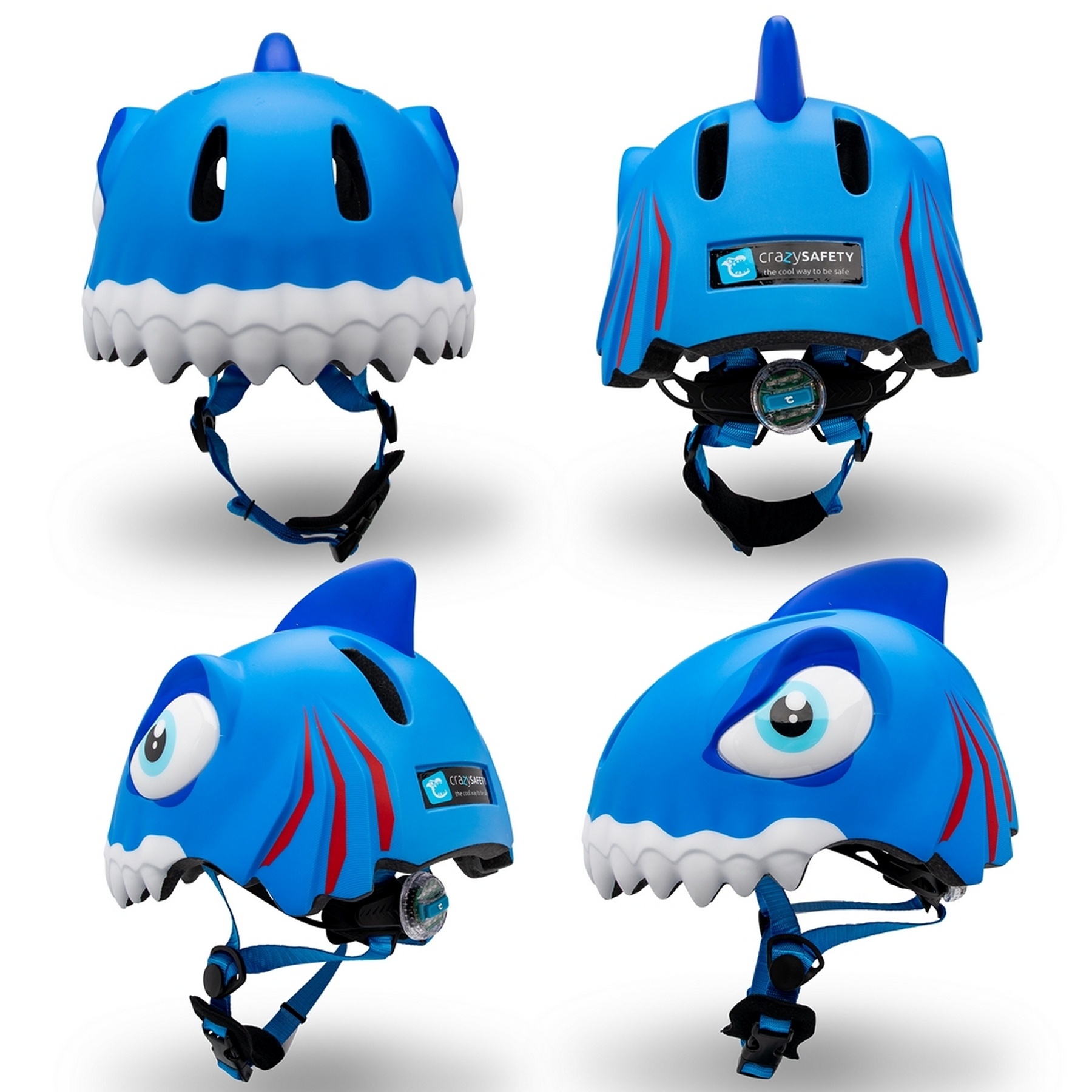Kinderhelm / Fietshelm Blauwe Haai / Blue Shark Small 49-55 cm