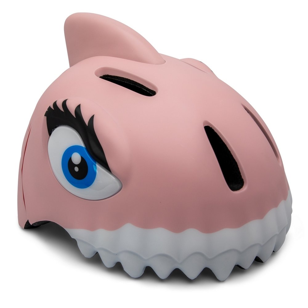Crazy Safety Kinderhelm / Fietshelm Roze Haai / Pink Shark Small 49-55 cm