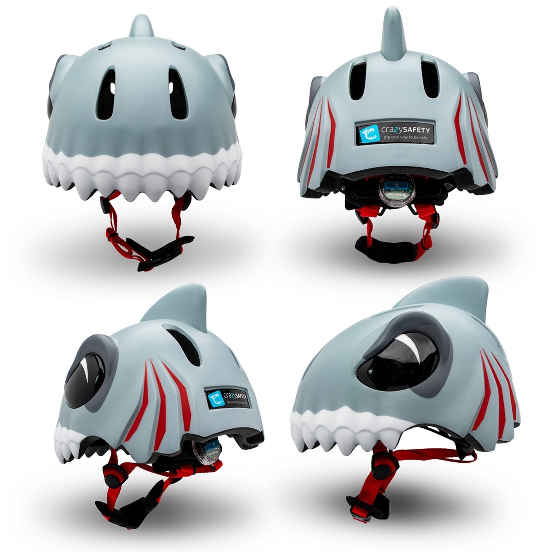Kinderhelm / Fietshelm Witte Haai / White Shark Small 49-55 cm