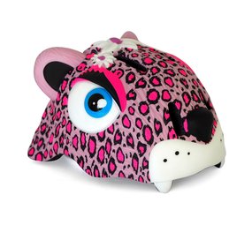 Crazy Safety Kinderhelm / Fietshelm Roze Luipaard S Crazy Safety Kinderhelm / Fietshelm Roze Luipaard S