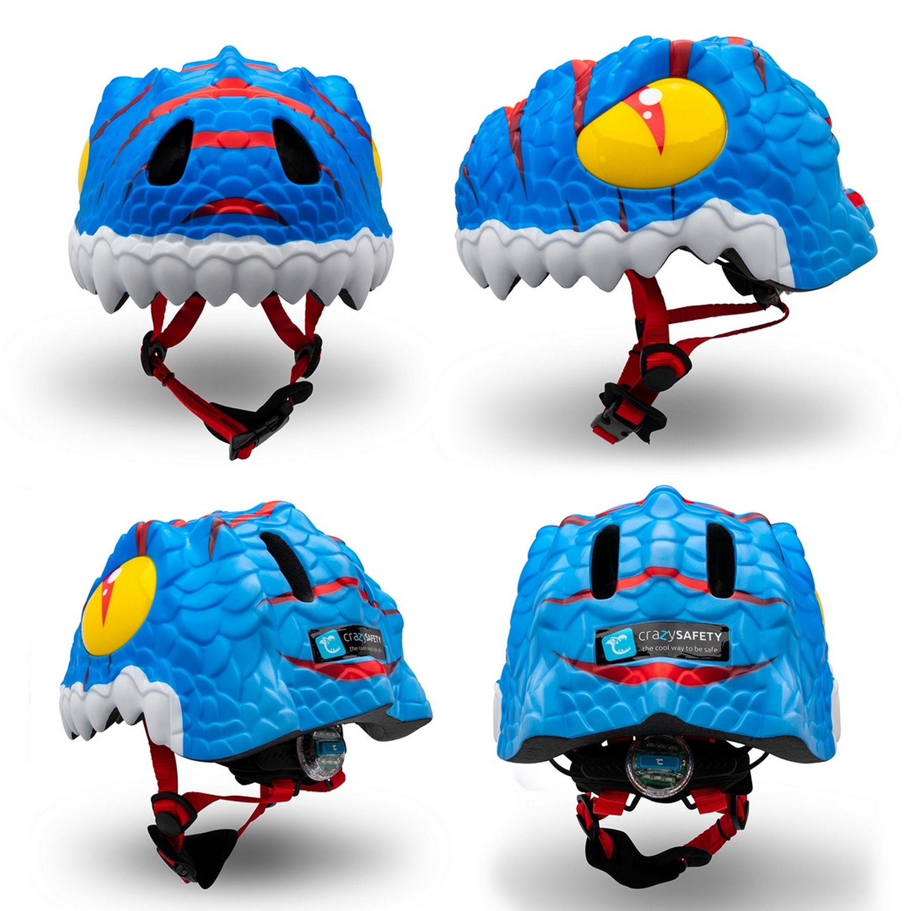 Kinderhelm / Fietshelm Blauwe Draak / Blue Dragon Small 49-55 cm