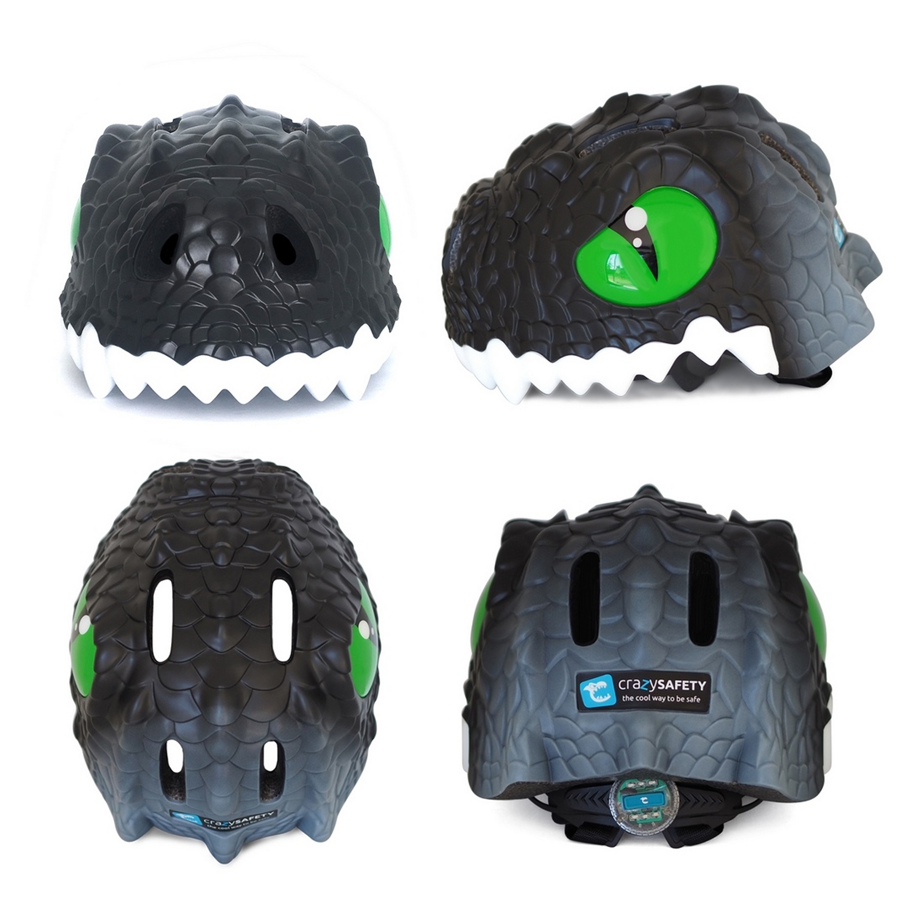 Kinderhelm / Fietshelm Zwarte Draak / Black Dragon Small 49-55 cm