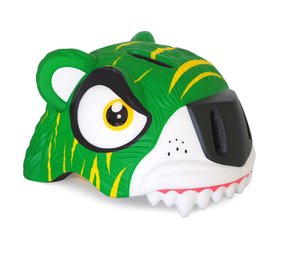 Crazy Safety Kinderhelm / Fietshelm Groene Tijger S Crazy Safety Kinderhelm / Fietshelm Groene Tijger S