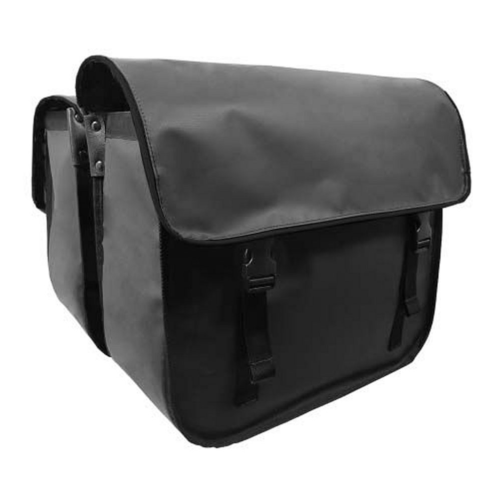 Beck Dubbele Fietstas Organic Zwarte bies