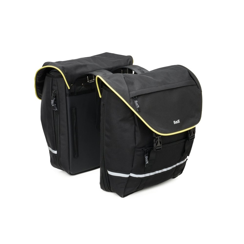 Beck Dubbele Sportieve Fietstas SPRTV Gele Bies Beck Dubbele Sportieve Fietstas SPRTV Gele Bies