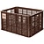 Kunststof Fietskrat Large Groot Chocolate Brown