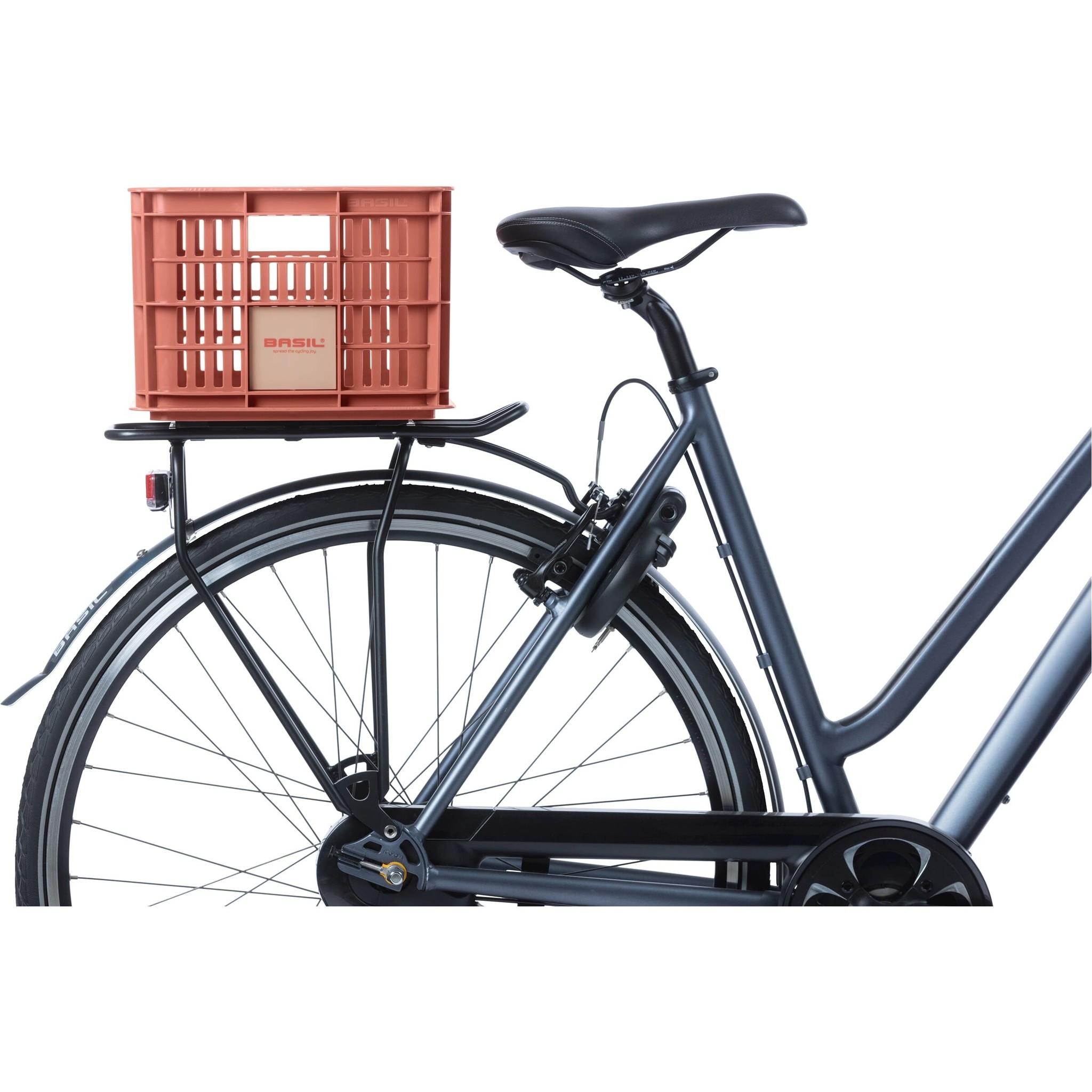 Kunststof Fietskrat Small klein Terra red