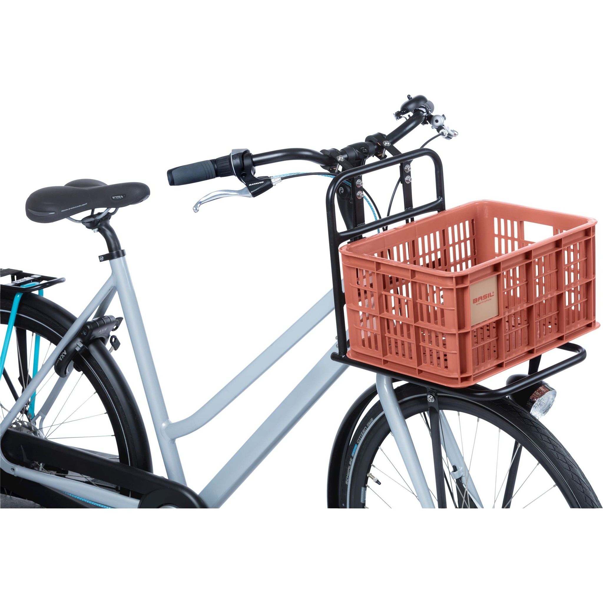 Kunststof Fietskrat Small klein Terra red