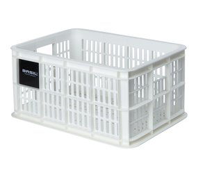 Basil Kunststof Fietskrat S Klein Bright White Basil Kunststof Fietskrat S Klein Bright White