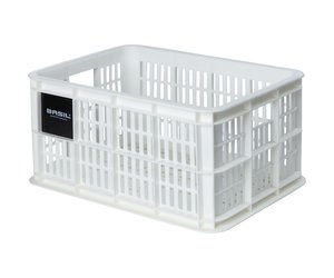 Basil Kunststof Fietskrat Small Bright White - Fiets-stoeltje.nl