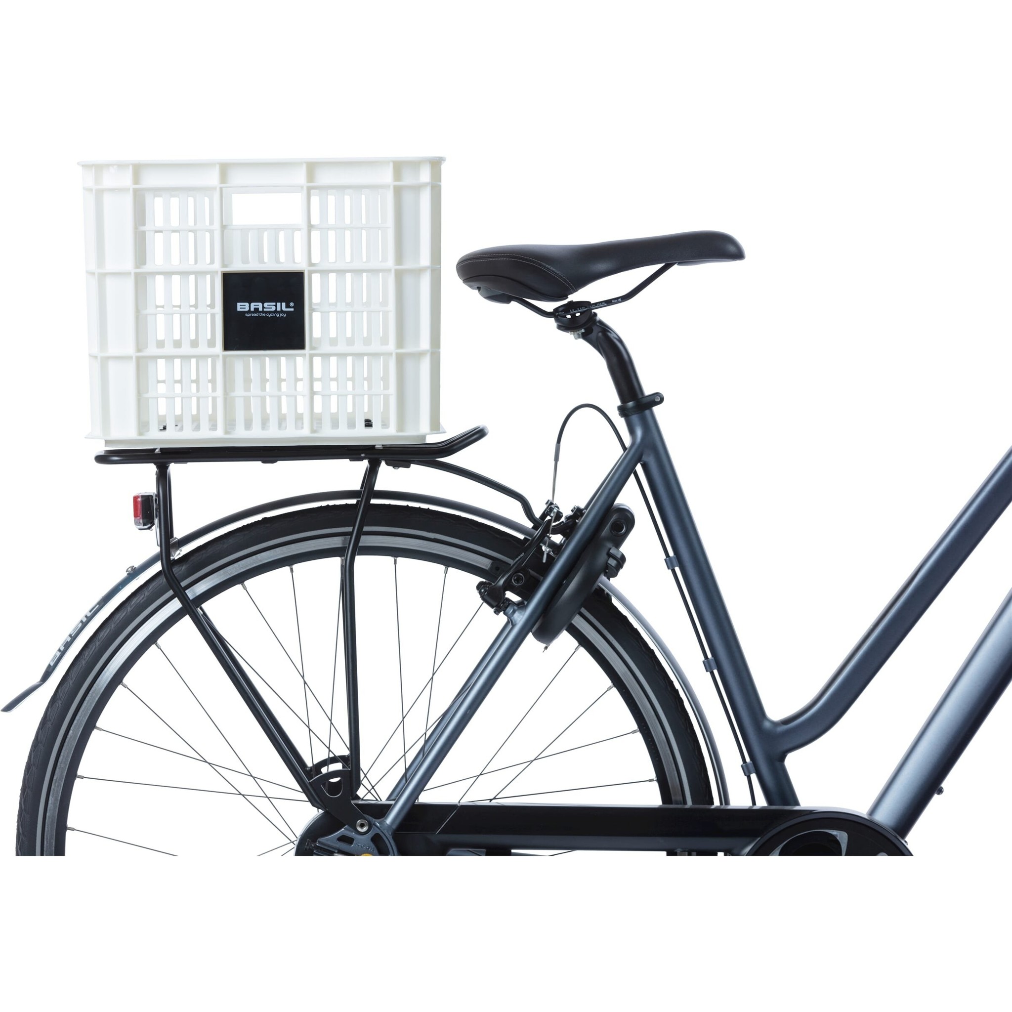 Kunststof Fietskrat L Groot Bright White