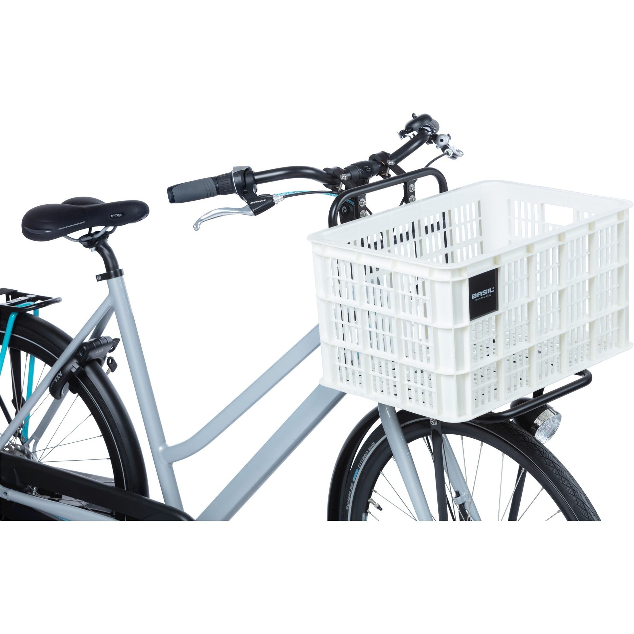 Kunststof Fietskrat L Groot Bright White