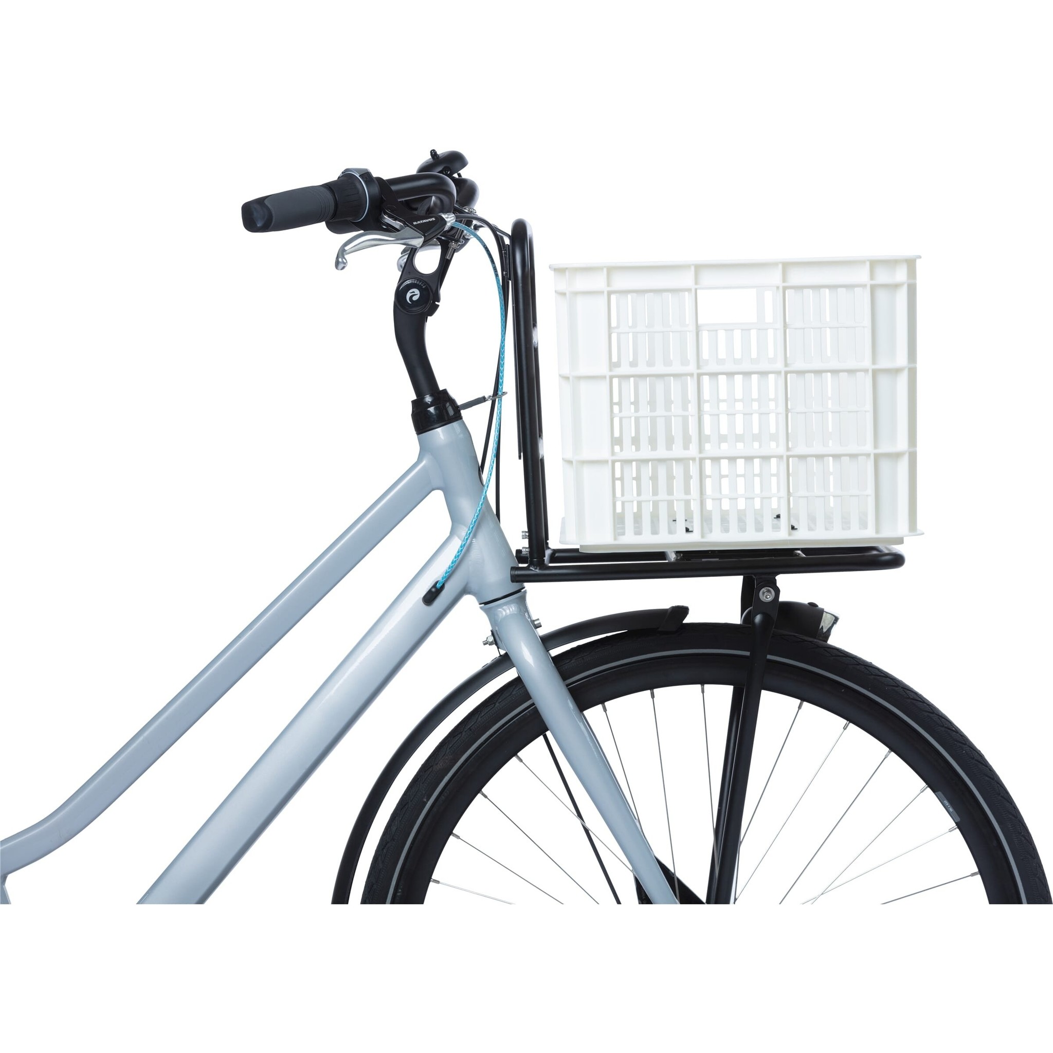Kunststof Fietskrat L Groot Bright White