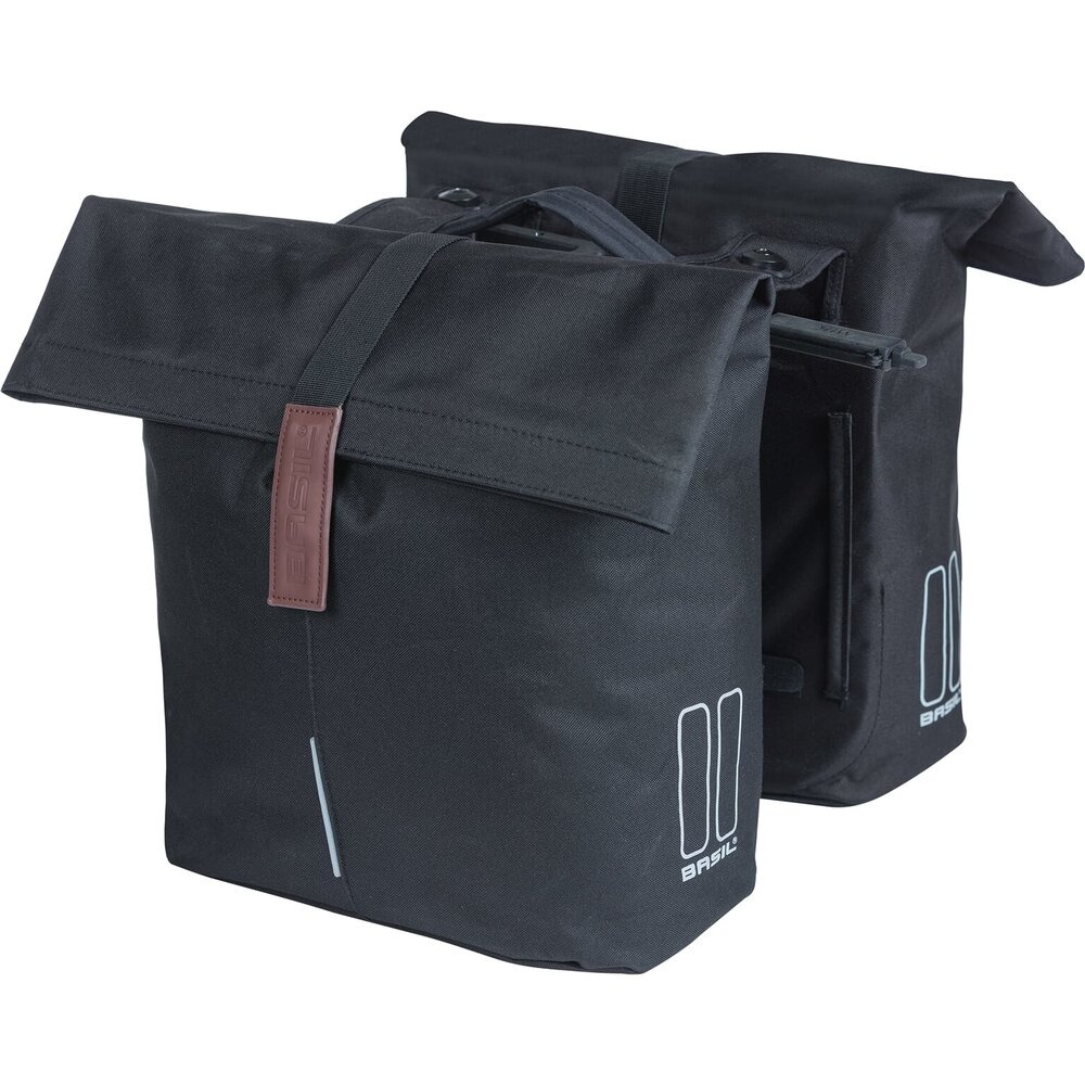 Basil fietstas dubbel City zwart MIK Basil fietstas dubbel City zwart MIK