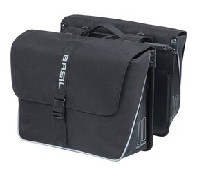 Basil fietstas dubbel Forte zwart MIK Basil fietstas dubbel Forte zwart MIK