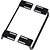 pannier bag tubes voor carrierplate 2 stuks zwart