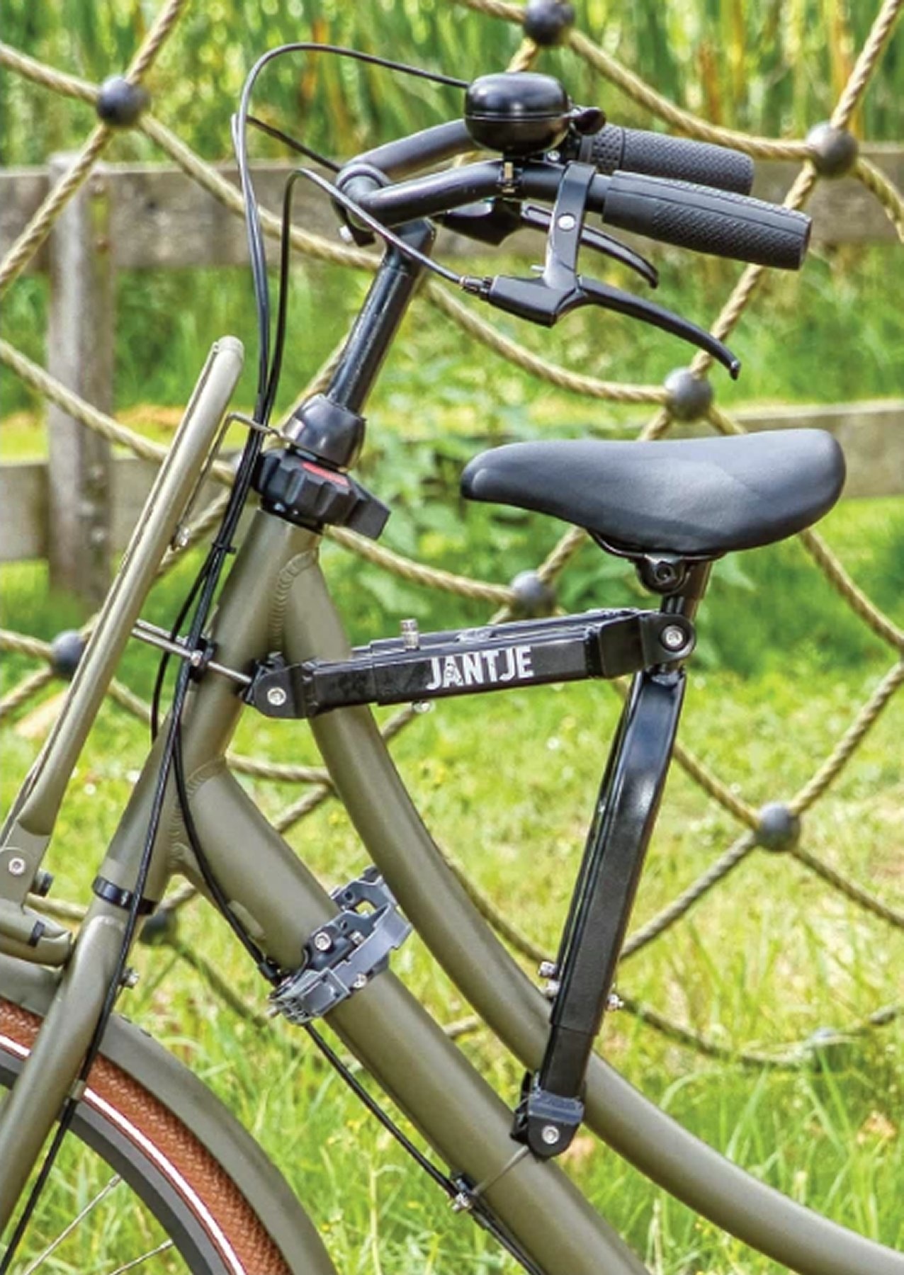 Zadel op buis Damesfiets Jantje en zijn Kornuiten