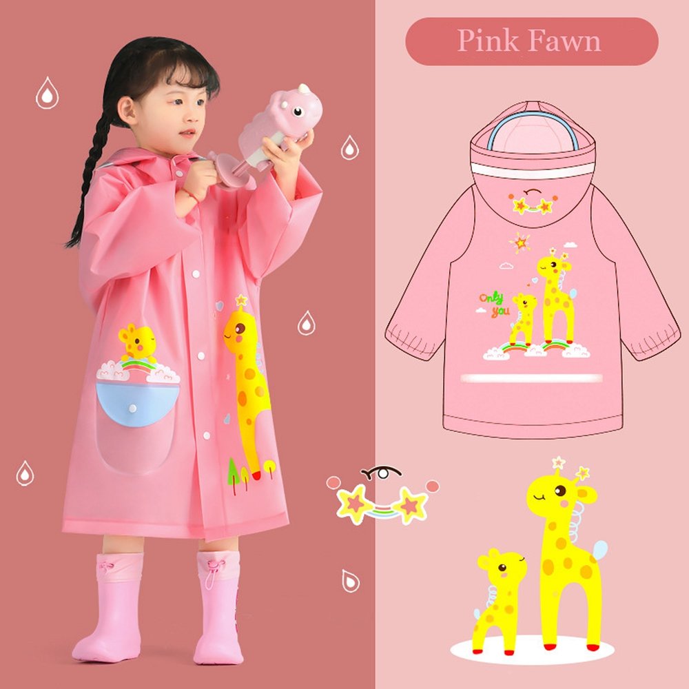 Regenjas / Regenponcho Pink Giraffe Regenjas / Regenponcho Pink Giraffe