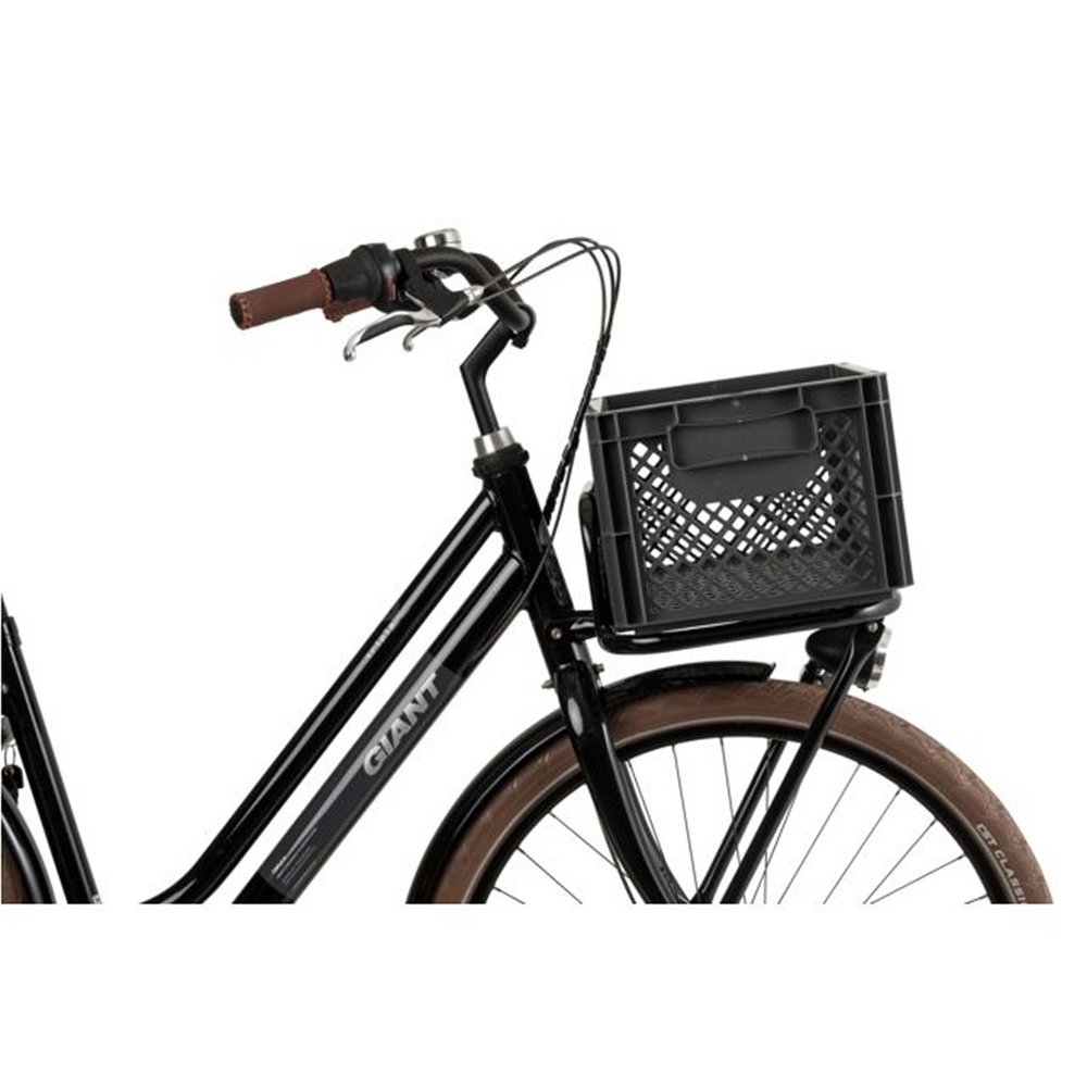 Fast Rider Kunststof Fietskrat Medium  25 liter  Antraciet Recyclaat Fast Rider Kunststof Fietskrat Medium  25 liter  Antraciet Recyclaat