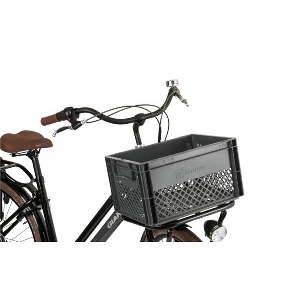Fast Rider Kunststof Fietskrat Medium  25 liter  Antraciet Recyclaat Fast Rider Kunststof Fietskrat Medium  25 liter  Antraciet Recyclaat