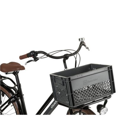 Fast Rider Kunststof Fietskrat Medium  25 liter  Antraciet Recyclaat Fast Rider Kunststof Fietskrat Medium  25 liter  Antraciet Recyclaat