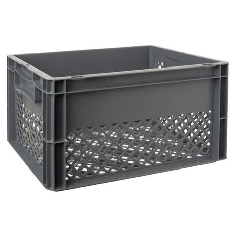 Fast Rider Kunststof Fietskrat Medium 25 liter Grijs Fast Rider Kunststof Fietskrat Medium 25 liter Grijs