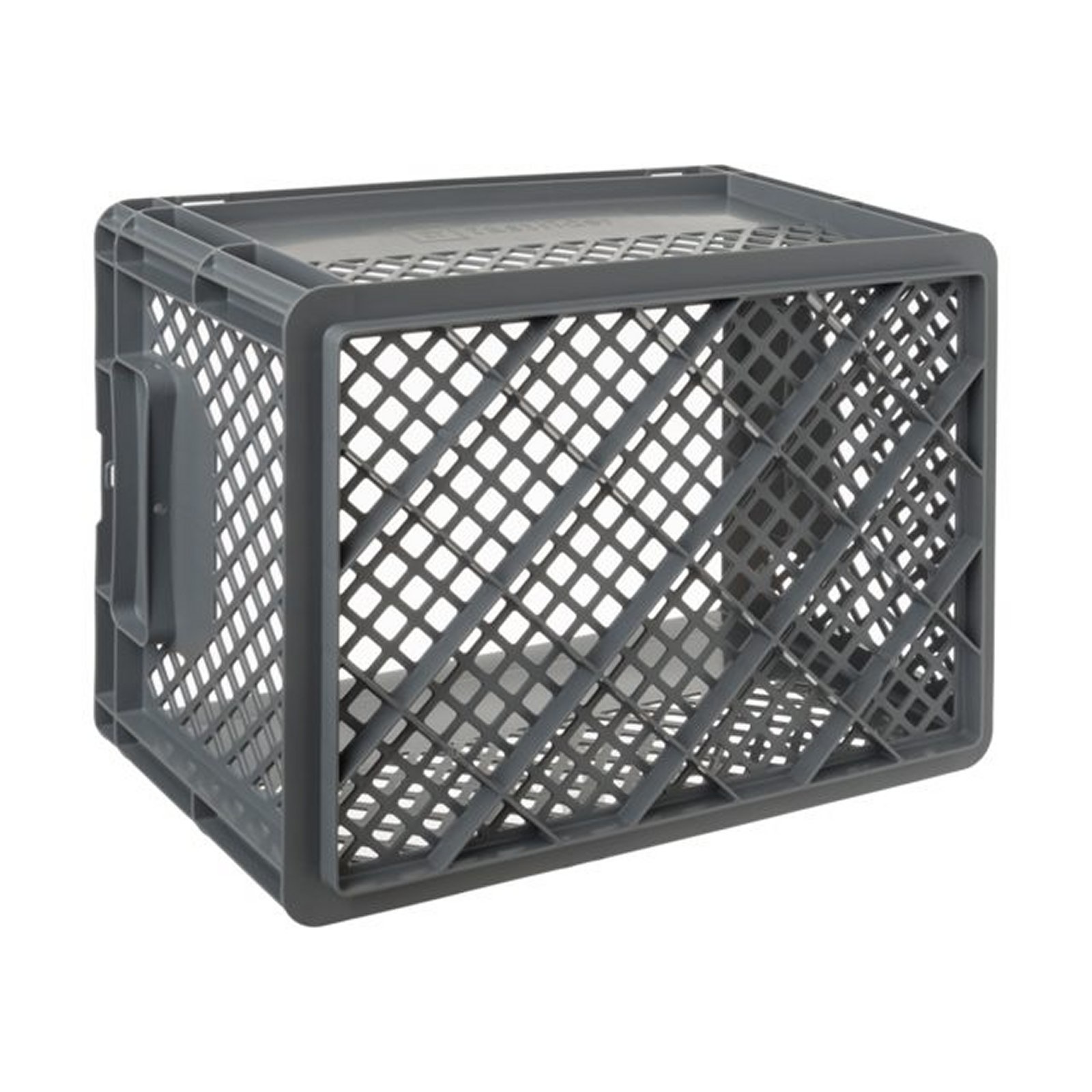 Kunststof Fietskrat Medium 25 liter Grijs