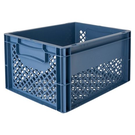 Fast Rider Kunststof Fietskrat Medium 25 liter BlauwGrijs Fast Rider Kunststof Fietskrat Medium 25 liter BlauwGrijs