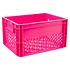 Kunststof Fietskrat Medium 25 liter Roze Kunststof Fietskrat Medium 25 liter Roze