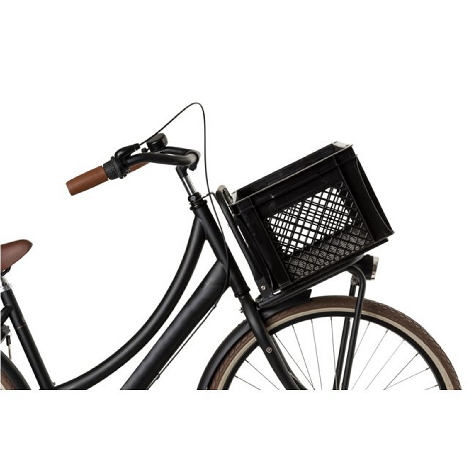 Kunststof Fietskrat Medium 25 liter Zwart