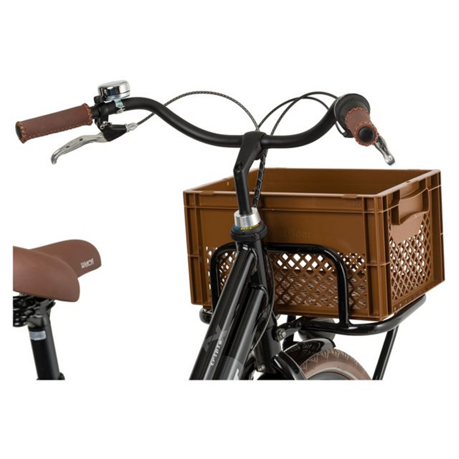 Kunststof Fietskrat Medium 25 liter Bruin