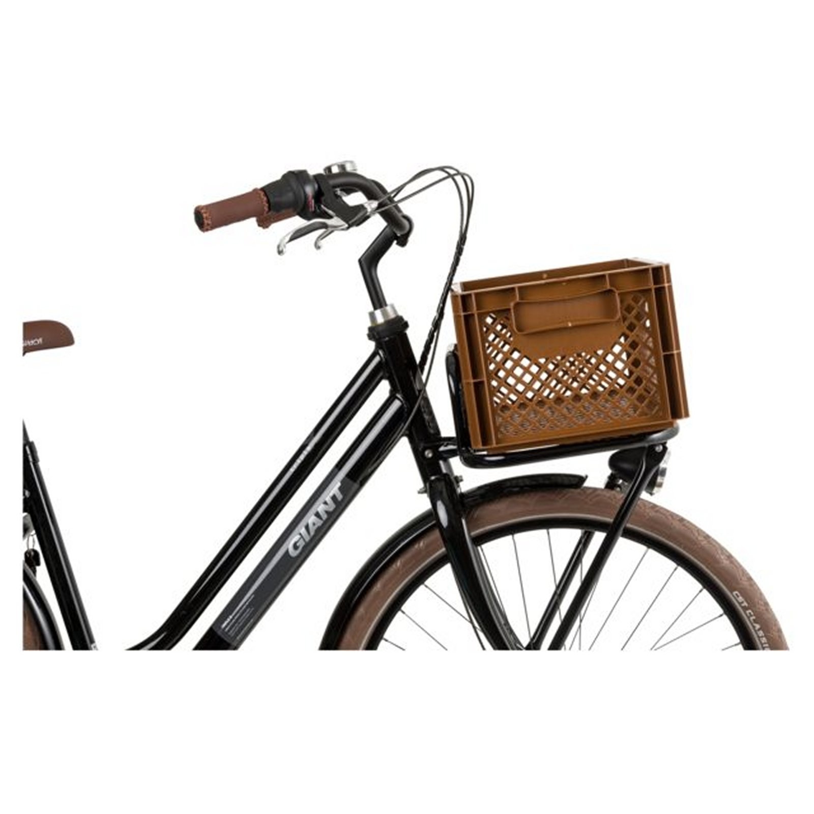Kunststof Fietskrat Medium 25 liter Bruin