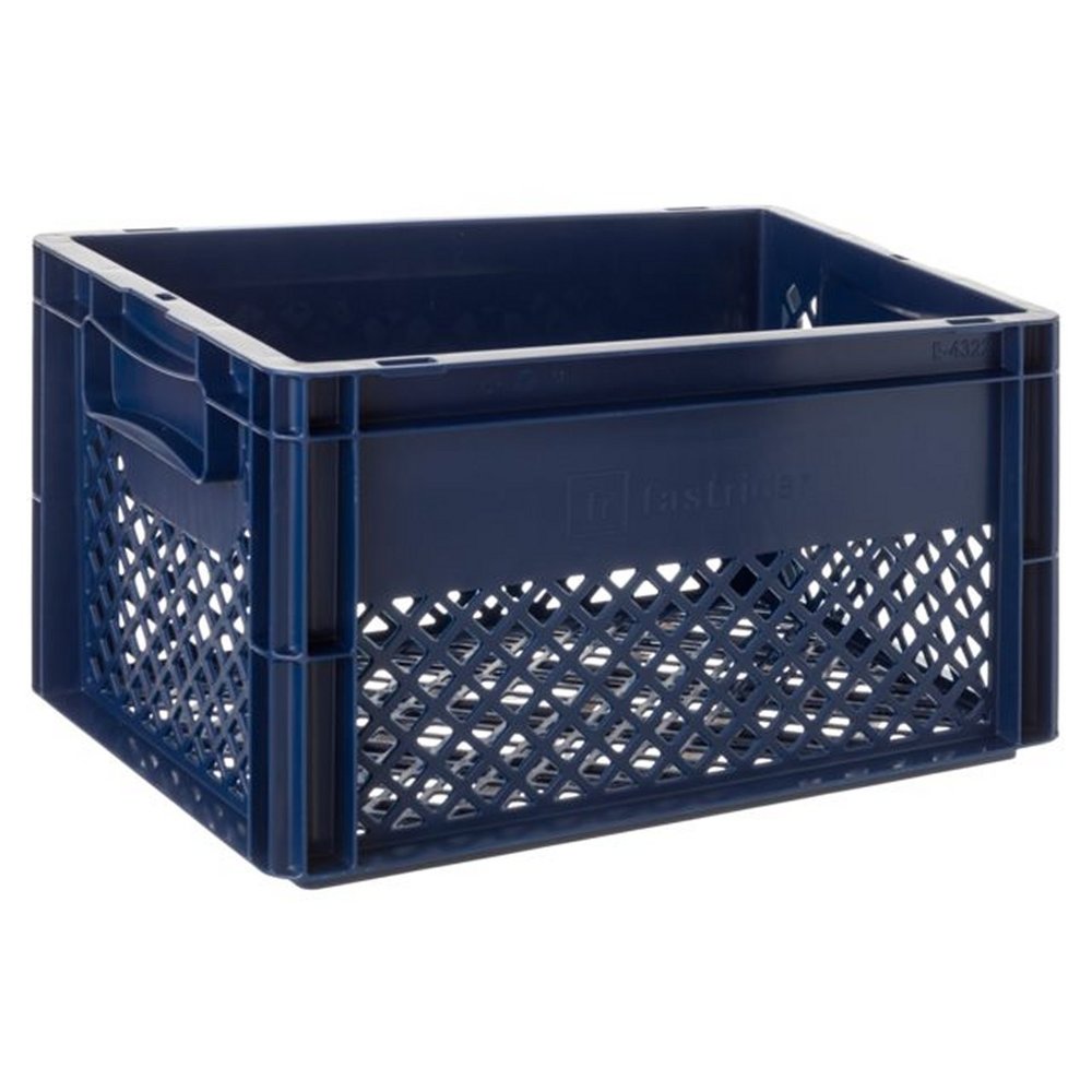 Fast Rider Kunststof Fietskrat Medium  25 liter Blauw