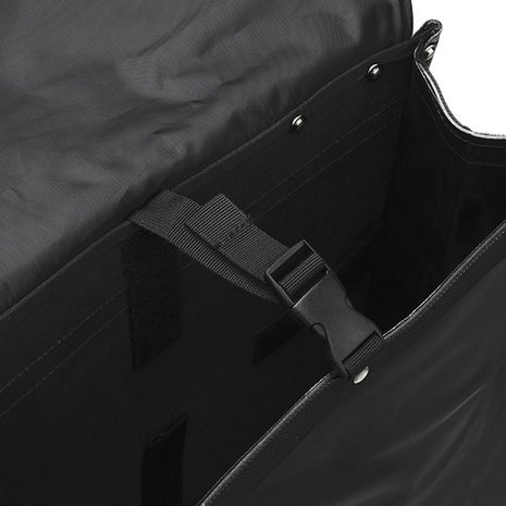 Beck Dubbele Fietstas Canvas Medium Black Beck Dubbele Fietstas Canvas Medium Black