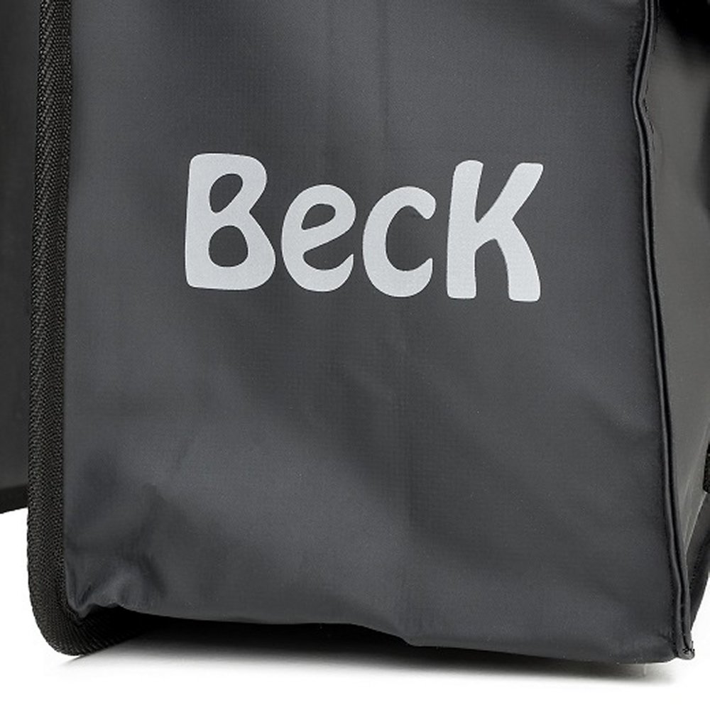 Beck Dubbele Fietstas Canvas Medium Black Beck Dubbele Fietstas Canvas Medium Black