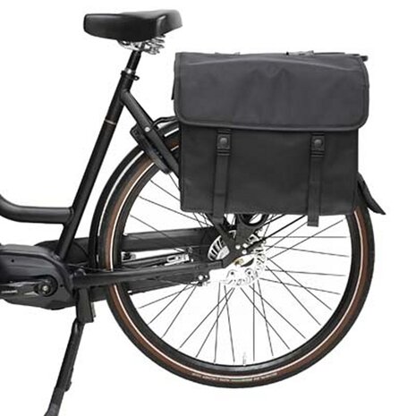 Beck Dubbele Fietstas Canvas Medium Blauw Beck Dubbele Fietstas Canvas Medium Blauw