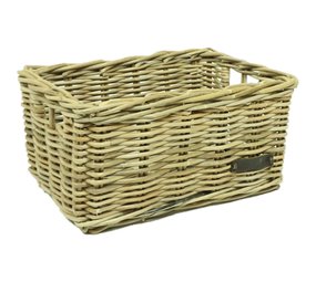 Wicked Rieten Fietsmand Grijs Maat M Wicked Rieten Fietsmand Grijs Maat M