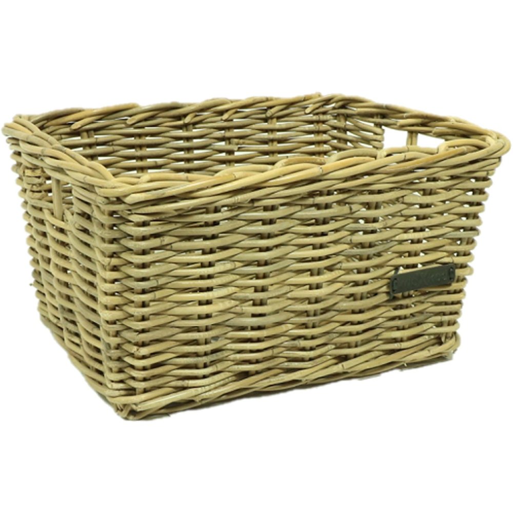 Wicked Rieten Fietsmand Grijs Maat Large