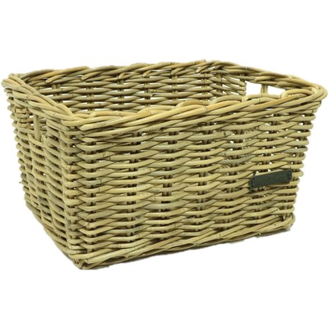 Wicked Rieten Fietsmand Grijs Maat Large