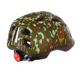 Polisport Kinderhelm Junior Army S 52/56 met LED Polisport Kinderhelm Junior Army S 52/56 met LED